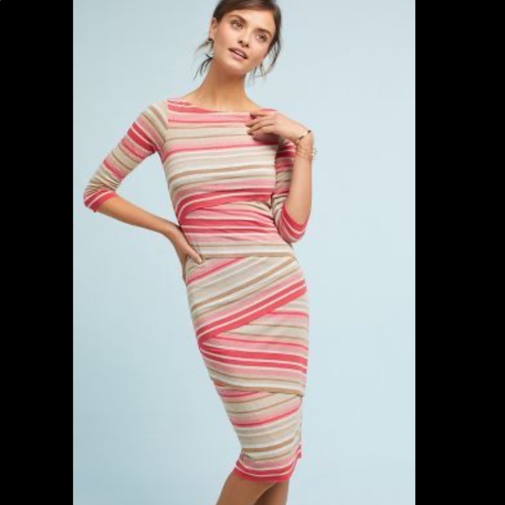 Bailey 44 Anthropologie Striped Column dress, M